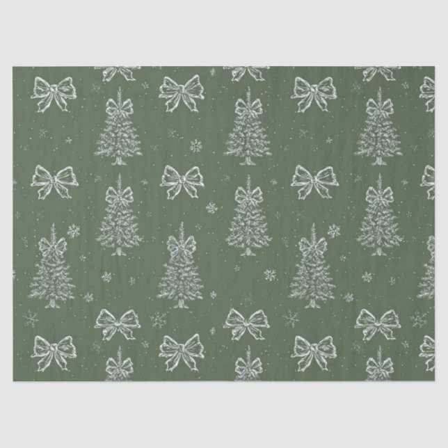 Papel de seda de Navidad con estampado de toile de (Anverso)