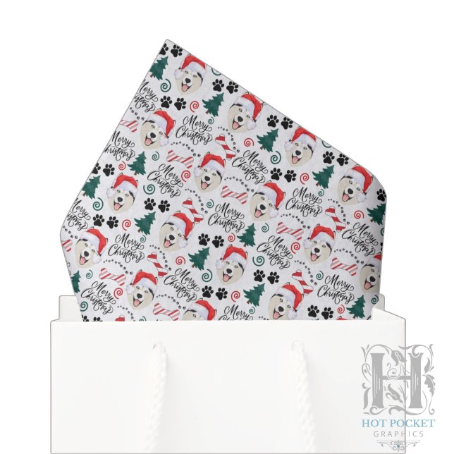 Papel de seda de Navidad con Husky Siberiano (Subido por el creador)