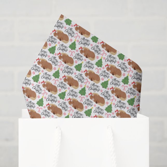 Papel de seda de Navidad de caballo (Bolsa de regalo)