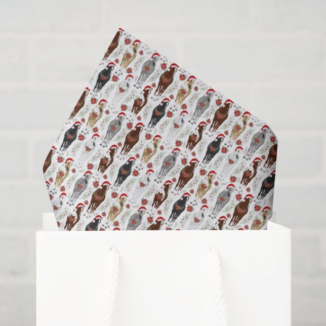 Papel de seda de Navidad de caballo (Bolsa de regalo)