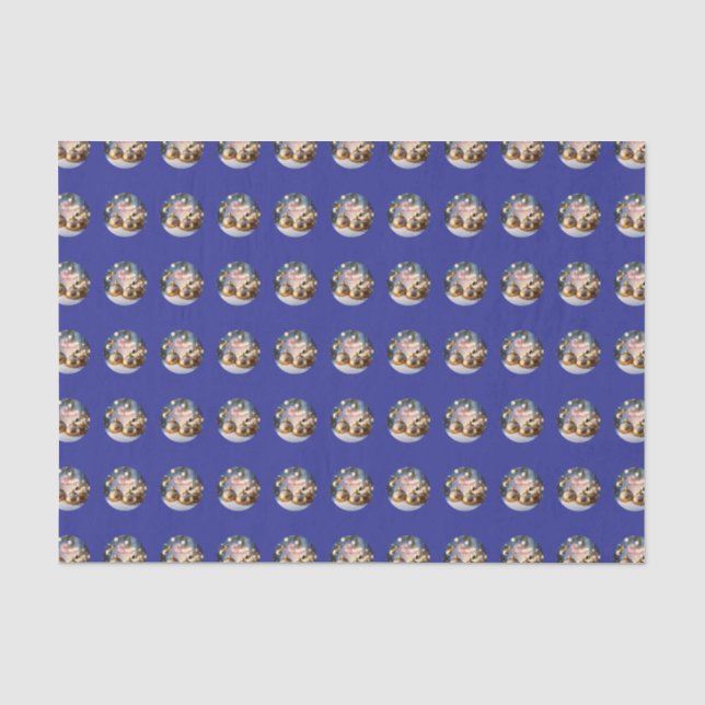 Papel de seda de Navidad de colibrí (Anverso)