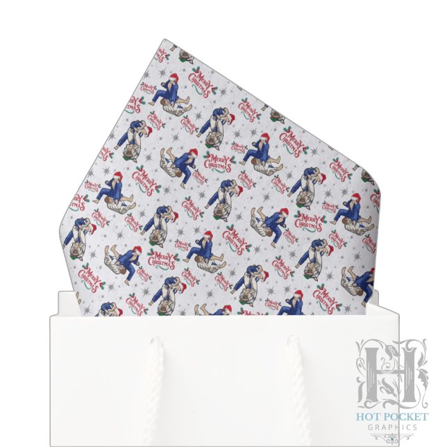 Papel de seda de Navidad de Jiu Jitsu en Blanco (Subido por el creador)