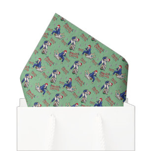 Papel de seda de Navidad de Jiu Jitsu en verde