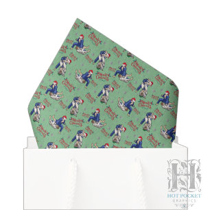 Papel de seda de Navidad de Jiu Jitsu en verde