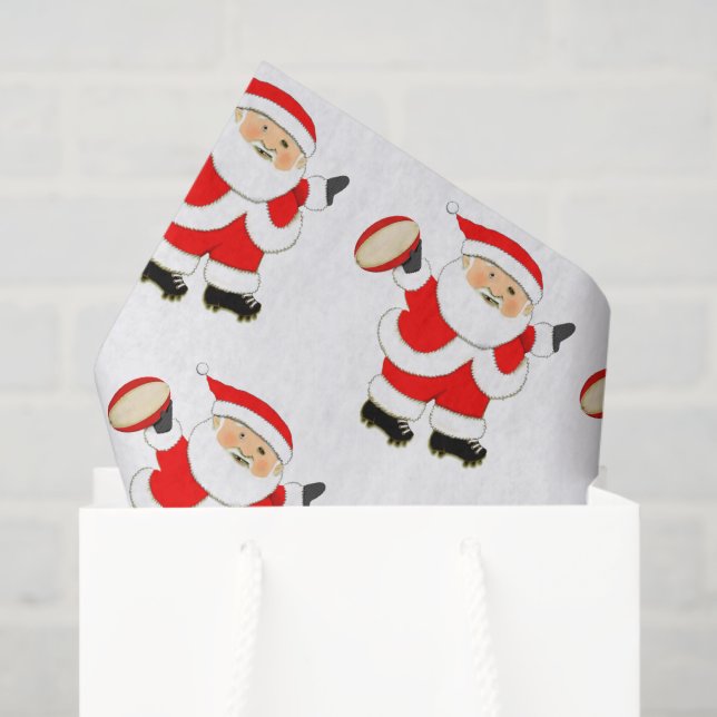 Papel de seda de Navidad de Rugby (Bolsa de regalo)