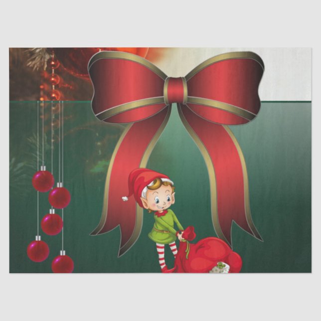 Papel de seda de Navidad, Duende (Anverso)