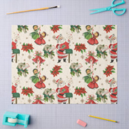 Papel de seda de Navidad Retro Treasures