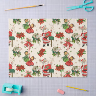 Papel de seda de Navidad Retro Treasures