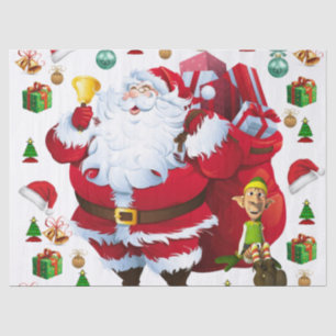 Papel de seda de Navidad, Santa, Duende