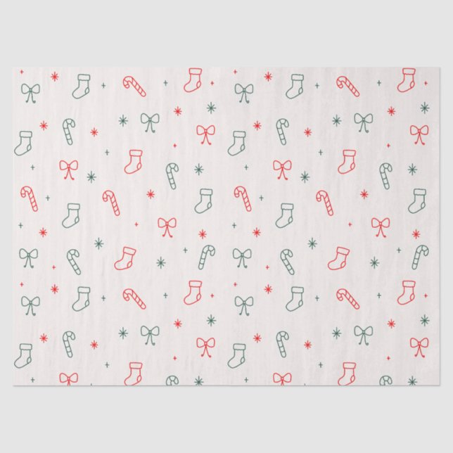 Papel de seda de Navidad simple (Anverso)