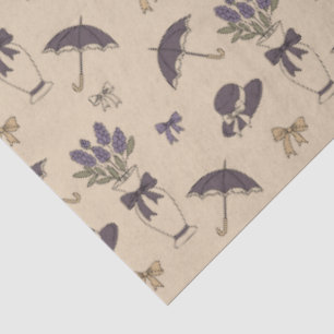 Papel de seda de nostalgia a lavanda vintage