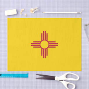 Papel de seda de Nuevo México, bandera de Nuevo Mé