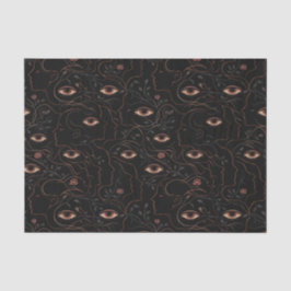 Papel de seda de ojos místicos y caras florales