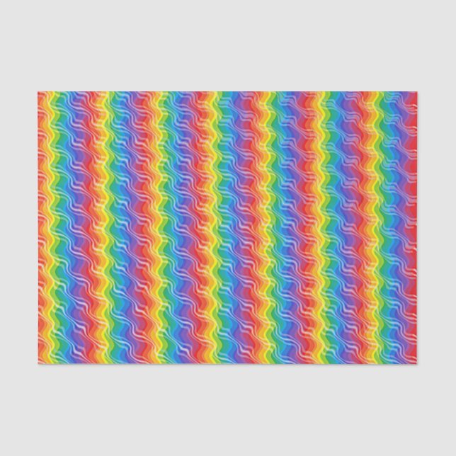 Papel de seda de ondas de arcoíris (Anverso)