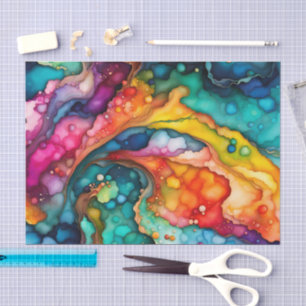 Papel de seda de ondas de movimiento de acuarela a