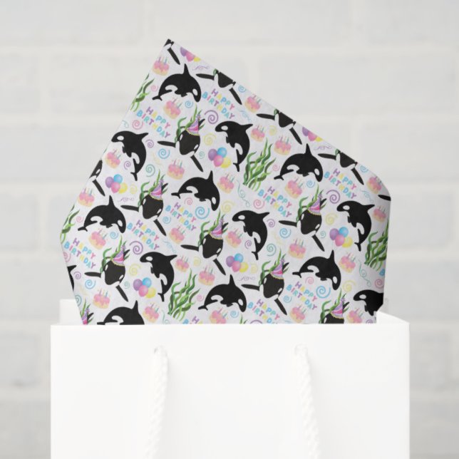 Papel de seda de orca (Bolsa de regalo)