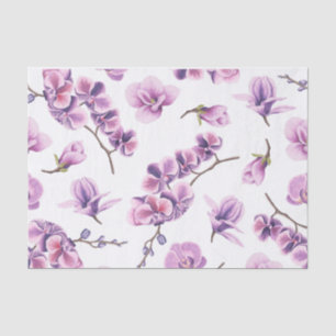 Papel de seda de orquídea púrpura 
