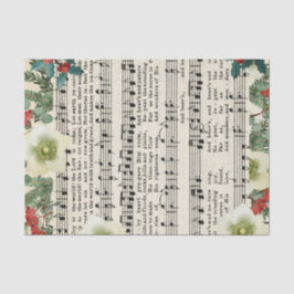 Papel de seda de partitura religiosa de Navidad