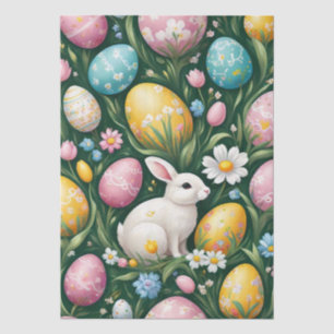 Papel de seda de Pascua de conejo con acuarela cap