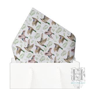 Papel de seda de patos reales