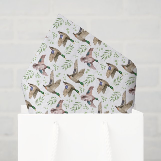 Papel de seda de patos reales (Bolsa de regalo)