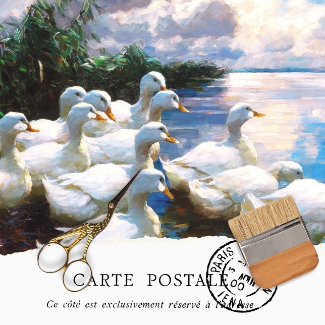 Papel de seda de patos vintage (Subido por el creador)