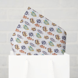 Papel de seda de peces, Decoupage de vida marina