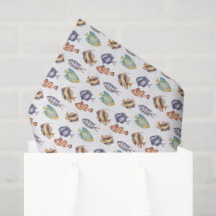 Papel de seda de peces, Decoupage de vida marina