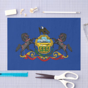 Papel de seda de Pensilvania, bandera de Pensilvan