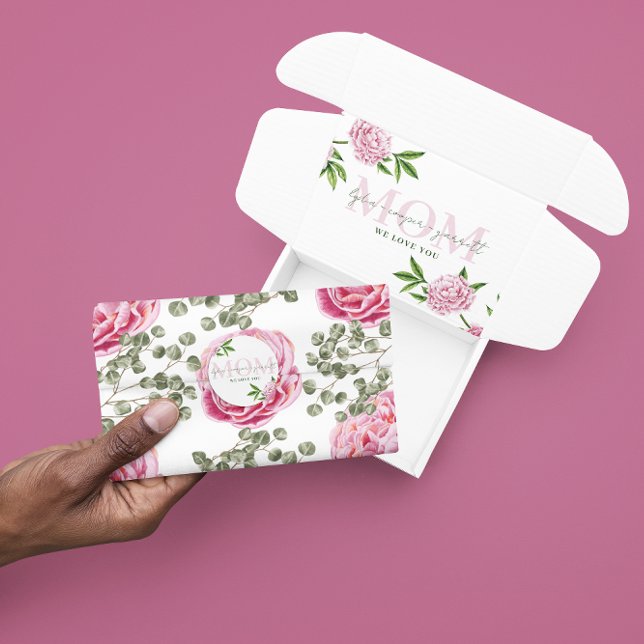 Papel de seda de peonía rosa (Celebrate someone special with this watercolor peony tissue paper! Matching collection available! )