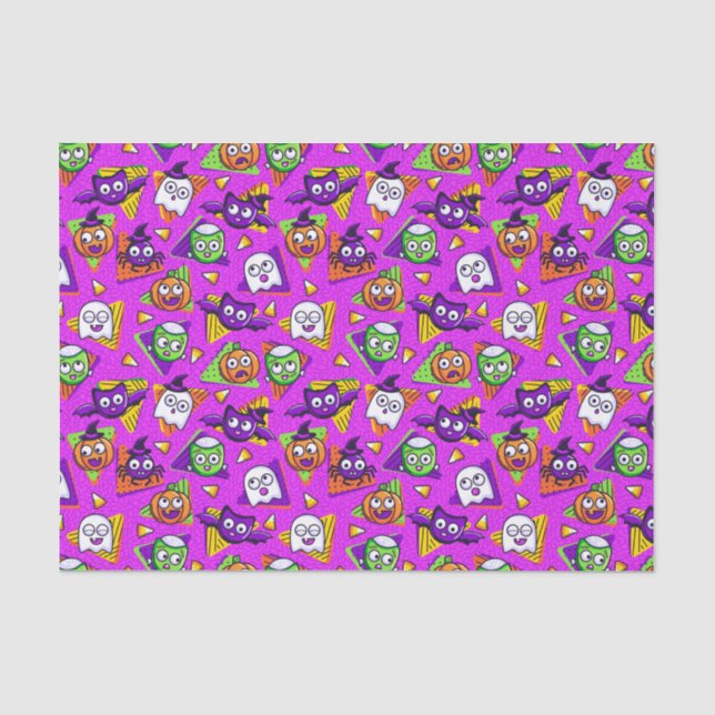 Papel de seda de personajes espeluznantes de Hallo (Anverso)