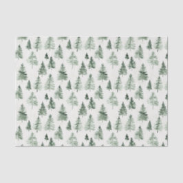 Papel de seda de pino acuarela Bosque forestal
