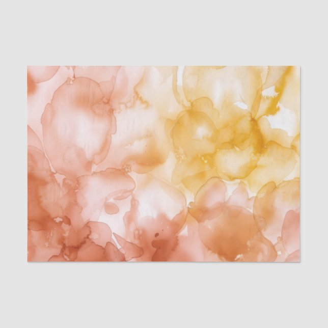 Papel de seda de primavera con ombre de melocotón  (Anverso)