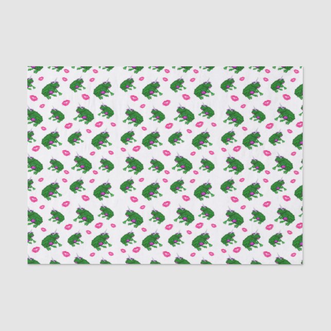 Papel de seda de ranas y besos (Anverso)