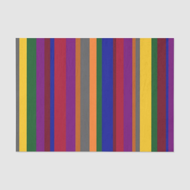 Papel de Seda de Rayas Coloridas (Anverso)