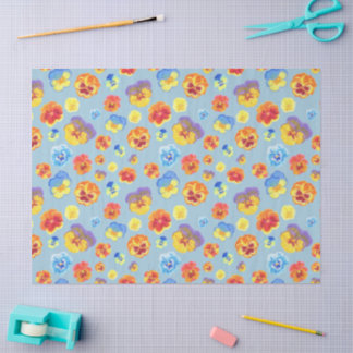 Papel de seda de regalo con estampado de pensamien