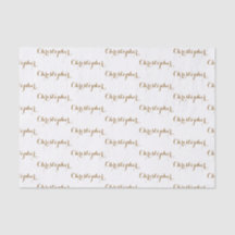 Papel de seda de regalo con nombre personalizado