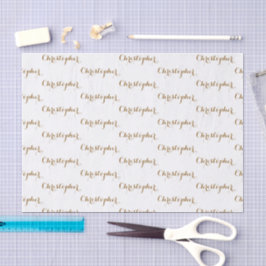 Papel de seda de regalo con nombre personalizado