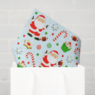 Papel de seda de regalo de Navidad de fútbol ameri