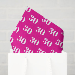 Papel de seda de regalo rosa neón para cumpleaños 