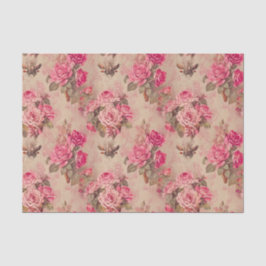 Papel de seda de rosas de estilo victoriano vintag