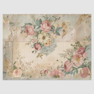 Papel de seda de rosas victorianas caprichosas