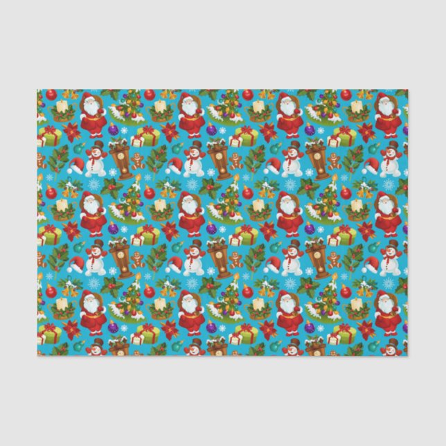 Papel de seda de Santa de Navidad (Anverso)