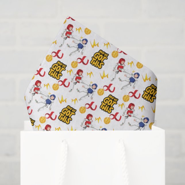 Papel de seda de Taekwondo (niños) (Bolsa de regalo)