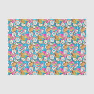 Papel de seda de tiempo de verano de coco tropical