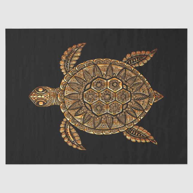 Papel de seda de tortuga bohemio (Anverso)