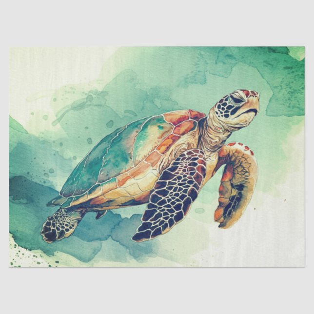 Papel de seda de tortuga marina (Anverso)