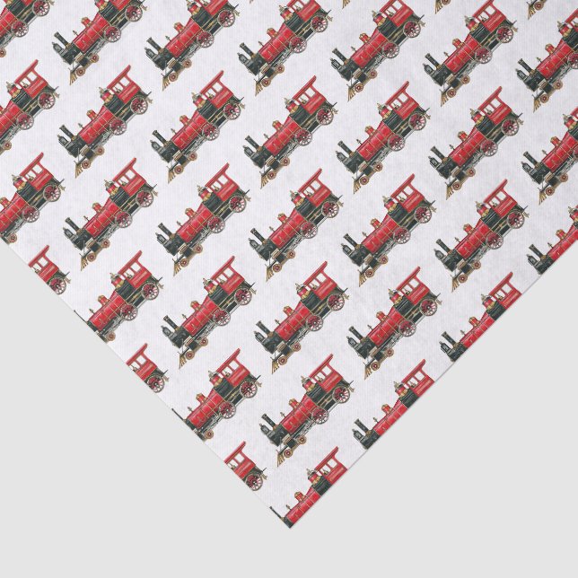 Papel de seda de tren vintage estético (Detalle)
