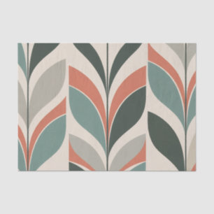 Papel de seda de tulipán modernista de mediados de