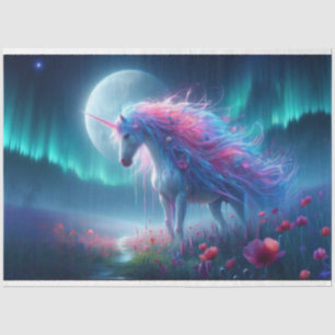 Papel de seda de unicornio místico